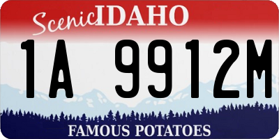 ID license plate 1A9912M