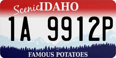 ID license plate 1A9912P