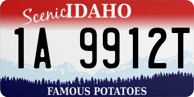 ID license plate 1A9912T