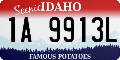 ID license plate 1A9913L