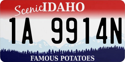 ID license plate 1A9914N