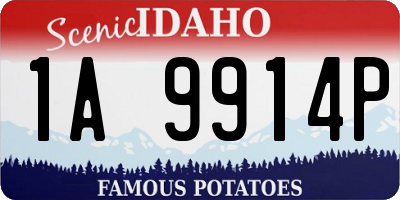 ID license plate 1A9914P