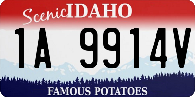 ID license plate 1A9914V