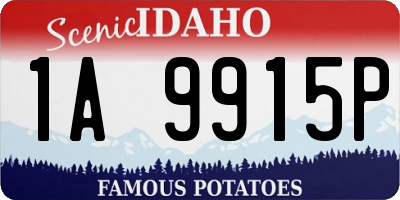 ID license plate 1A9915P