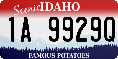 ID license plate 1A9929Q