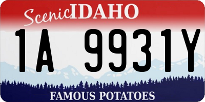 ID license plate 1A9931Y
