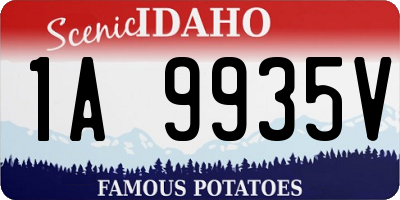 ID license plate 1A9935V