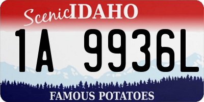 ID license plate 1A9936L