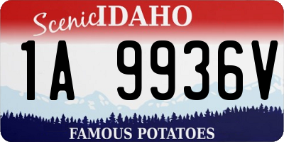 ID license plate 1A9936V