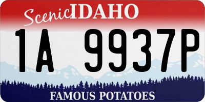 ID license plate 1A9937P
