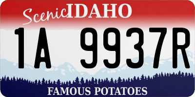 ID license plate 1A9937R