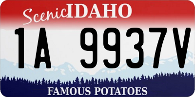 ID license plate 1A9937V