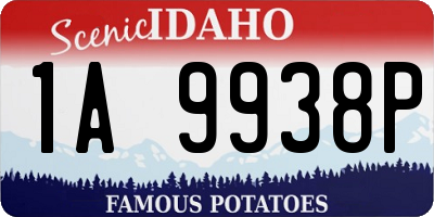 ID license plate 1A9938P