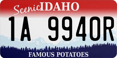 ID license plate 1A9940R