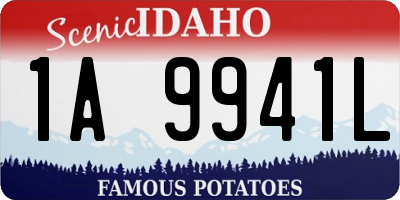 ID license plate 1A9941L