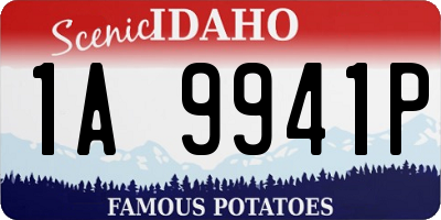ID license plate 1A9941P