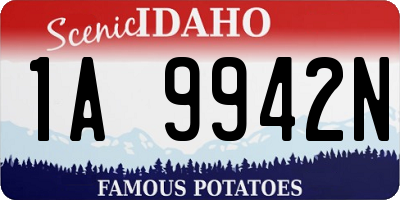 ID license plate 1A9942N