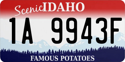 ID license plate 1A9943F