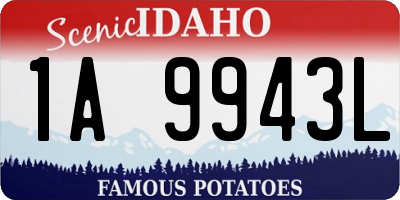 ID license plate 1A9943L