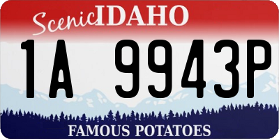 ID license plate 1A9943P