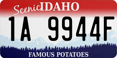 ID license plate 1A9944F