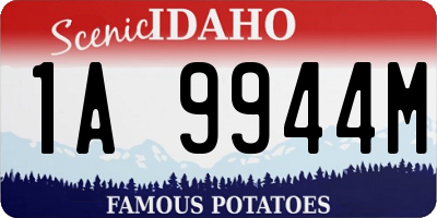 ID license plate 1A9944M
