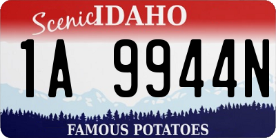 ID license plate 1A9944N