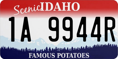 ID license plate 1A9944R
