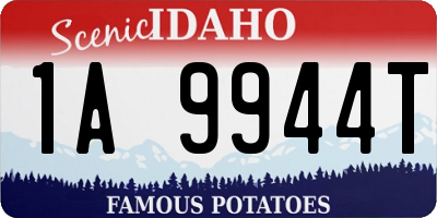 ID license plate 1A9944T