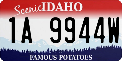 ID license plate 1A9944W