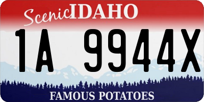 ID license plate 1A9944X