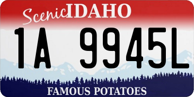ID license plate 1A9945L