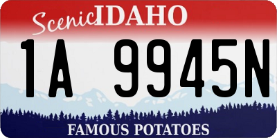 ID license plate 1A9945N