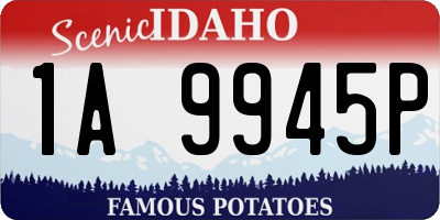 ID license plate 1A9945P