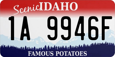 ID license plate 1A9946F