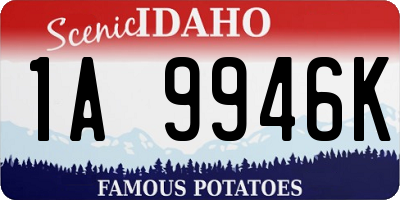 ID license plate 1A9946K