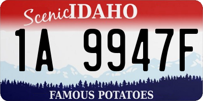 ID license plate 1A9947F