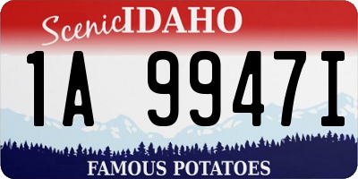 ID license plate 1A9947I