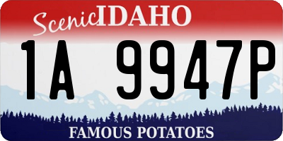 ID license plate 1A9947P