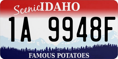 ID license plate 1A9948F