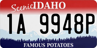ID license plate 1A9948P