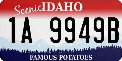ID license plate 1A9949B