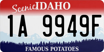 ID license plate 1A9949F