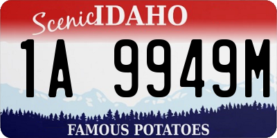 ID license plate 1A9949M