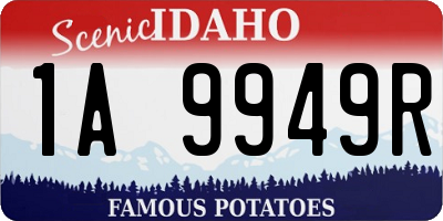 ID license plate 1A9949R