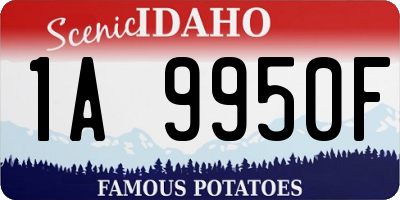 ID license plate 1A9950F