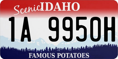 ID license plate 1A9950H