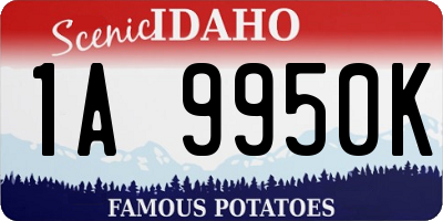 ID license plate 1A9950K