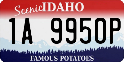 ID license plate 1A9950P
