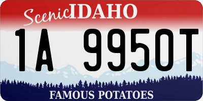ID license plate 1A9950T